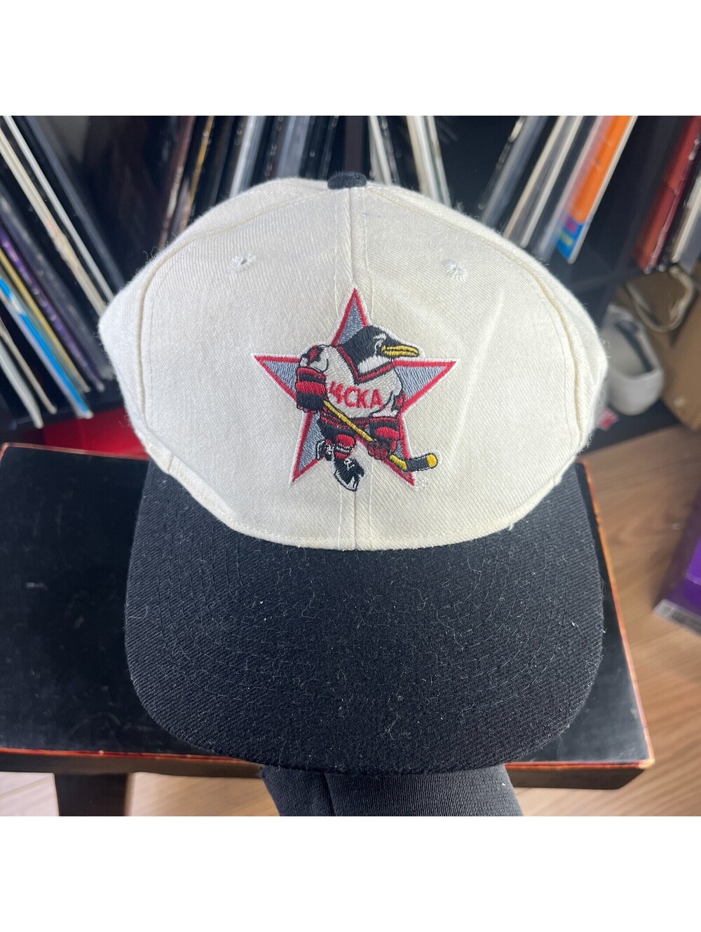 Vintage 90s Russian Penguins Snapback Hat HC CSKA Moscow
